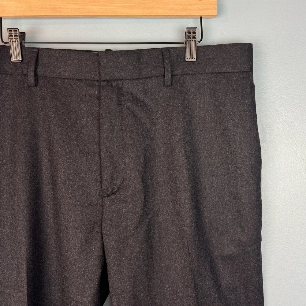 Banana‎ Republic Tapered Fit Mens 36x28 Gray Vitale Barberis Wool Pants Trousers